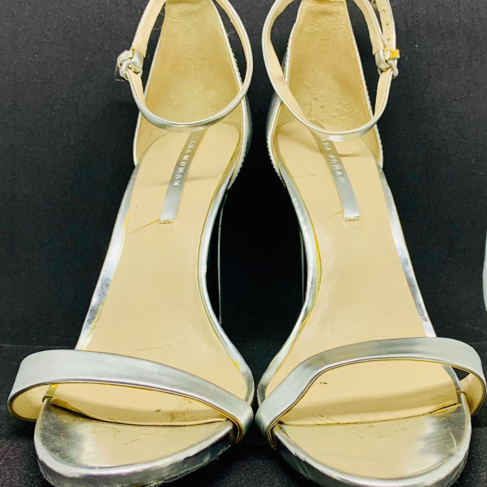 COPY - Zara silver strappy heeled sandals